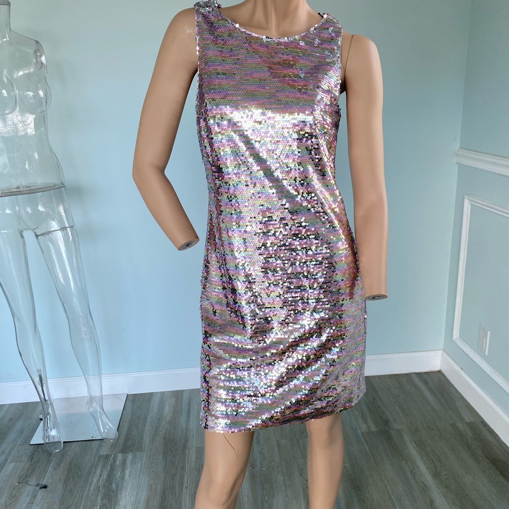 Vince Iridescent Sequin Mini Dress